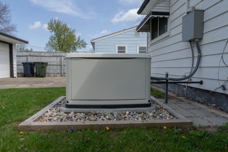 Residential Backup Generator in a Home Setting